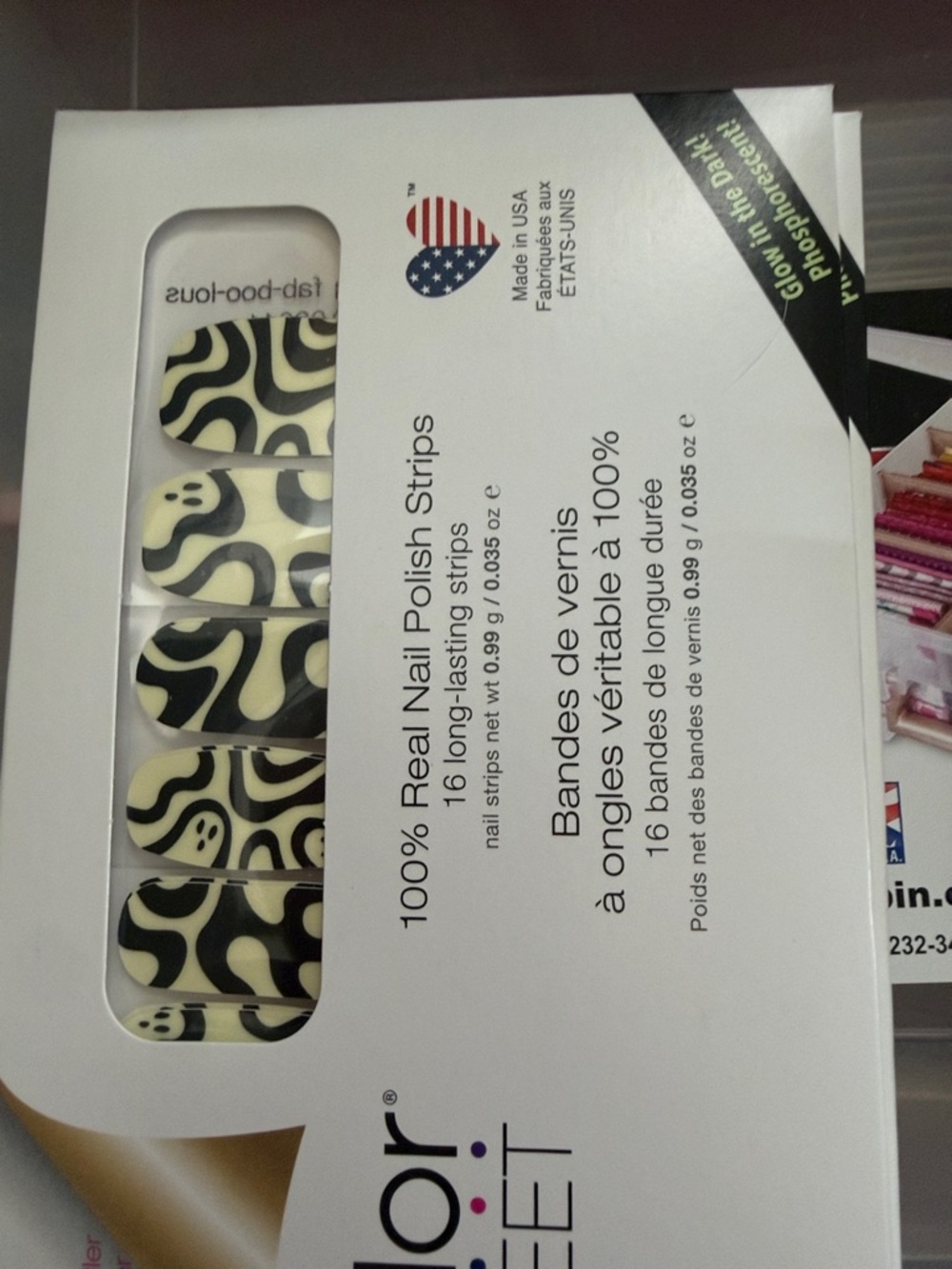 Color Street Black & Cream Swirl Nail Strips by Color Street